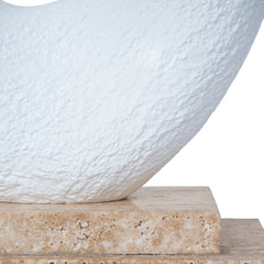 Organic Shape Marble Sculpture | Clay White | Myka Home