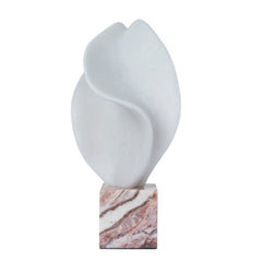 Geometric Marble Sculpture | Red Ochre | Myka Home