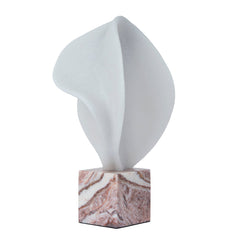 Geometric Marble Sculpture | Red Ochre | Myka Home