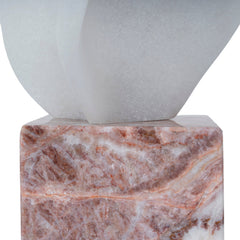 Geometric Marble Sculpture | Red Ochre | Myka Home