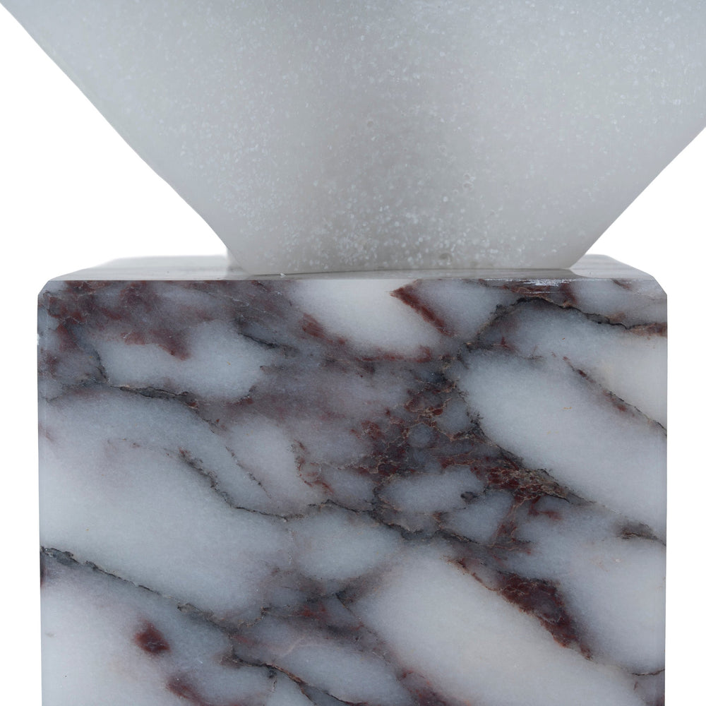 Geometric Marble Sculpture | Bulgari White | Myka Home - View 4