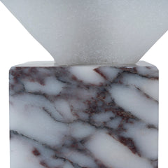 Geometric Marble Sculpture | Bulgari White | Myka Home