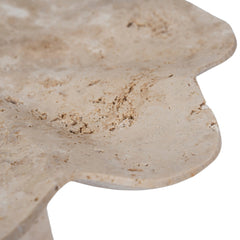 Petal Shaped Travertine Vase | Beige | Myka Home