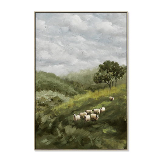 80 x 120cm Framed Canvas | Natural | Myka Home