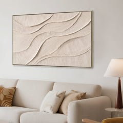 120 x 80cm Framed Canvas | Natural | Myka Home