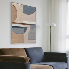 80 x 120cm Framed Canvas | Natural | Myka Home
