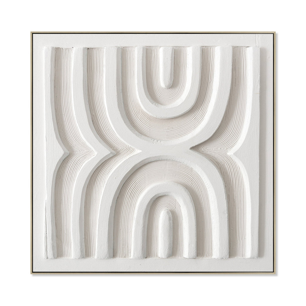80 x 80cm Framed Canvas | Natural | Myka Home