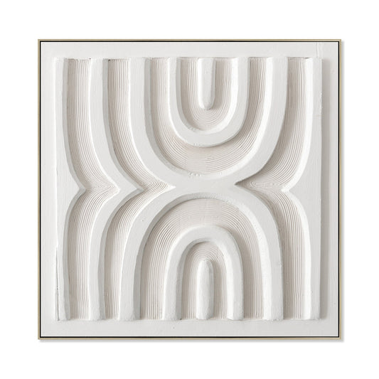 80 x 80cm Framed Canvas | Natural | Myka Home