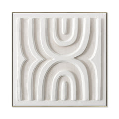 80 x 80cm Framed Canvas | Natural | Myka Home