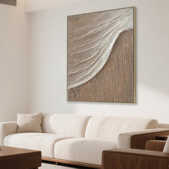 80 x 100cm Framed Canvas | Natural | Myka Home