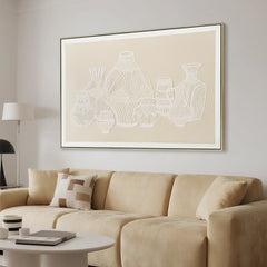 120 x 80cm Framed Canvas | Natural | Myka Home