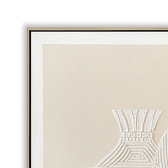 120 x 80cm Framed Canvas | Natural | Myka Home
