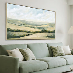 120 x 80cm Framed Canvas | Natural | Myka Home