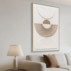 80 x 120cm Framed Canvas | Natural | Myka Home