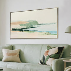 120 x 80cm Framed Canvas | Natural | Myka Home