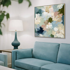 100 x 100cm Framed Canvas | Natural | Myka Home