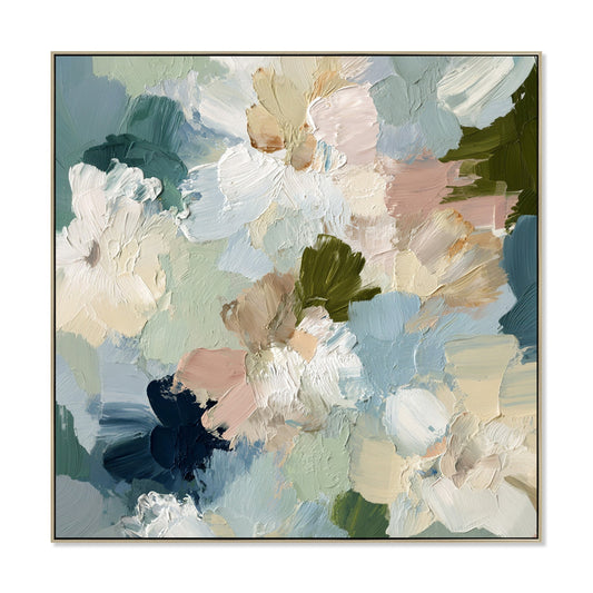100 x 100cm Framed Canvas | Natural | Myka Home