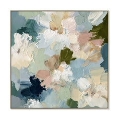100 x 100cm Framed Canvas | Natural | Myka Home