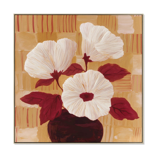 80 x 80cm Framed Canvas | Natural | Myka Home