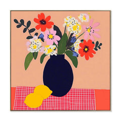 60 x 60cm Framed Canvas | Natural | Myka Home