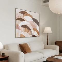 80 x 80cm Framed Canvas | Natural | Myka Home