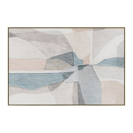 120 x 80cm Framed Canvas | Light Natural | Myka Home