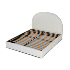 Antique White King Bed | Boucle Storage | Myka Home