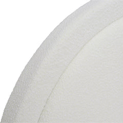 CBD8999-YO Queen Sized Bed Frame - Antique White Boucle with Storage