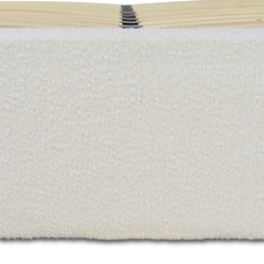 CBD8999-YO Queen Sized Bed Frame - Antique White Boucle with Storage