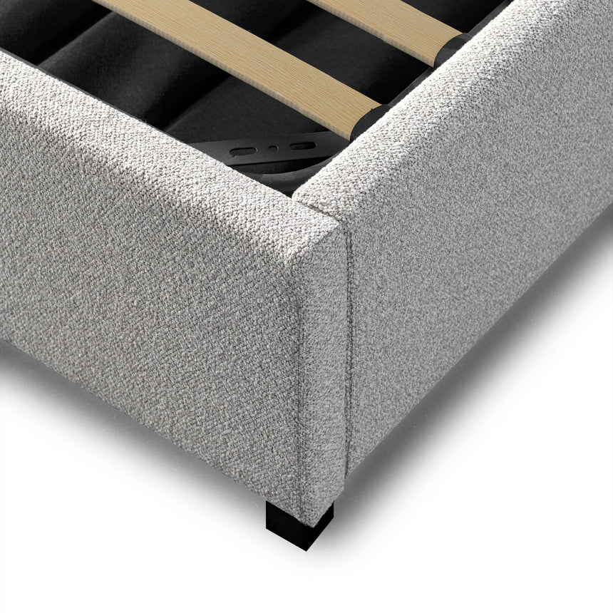 Clay Grey King Bed | Timber Storage | Myka Home - View 7