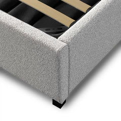 Clay Grey King Bed | Timber Storage | Myka Home