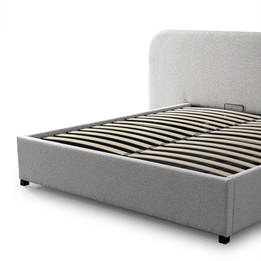 Clay Grey King Bed | Timber Storage | Myka Home - View 8