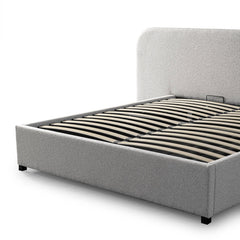 Clay Grey King Bed | Timber Storage | Myka Home