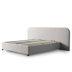 Clay Grey King Bed | Timber Storage | Myka Home