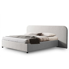 Clay Grey King Bed | Timber Storage | Myka Home