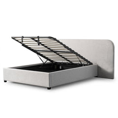 Clay Grey Queen Bed | Timber Storage | Myka Home