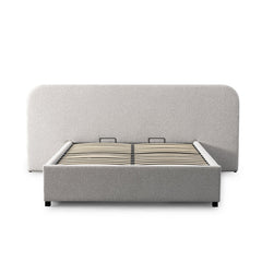 Clay Grey Queen Bed | Timber Storage | Myka Home