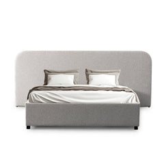 Clay Grey Queen Bed | Timber Storage | Myka Home