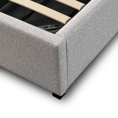 Clay Grey Queen Bed | Timber Storage | Myka Home