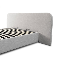 Clay Grey Queen Bed | Timber Storage | Myka Home