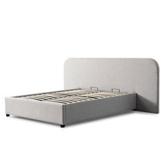 Clay Grey Queen Bed | Timber Storage | Myka Home