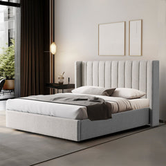 Clay King Bed Frame | Wide Base | Myka Home
