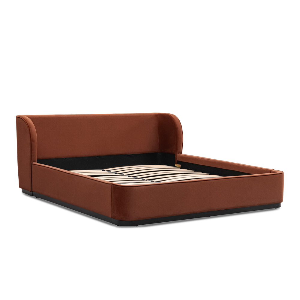 King Bed Frame | Burnt Maroon | Myka Home - View 3