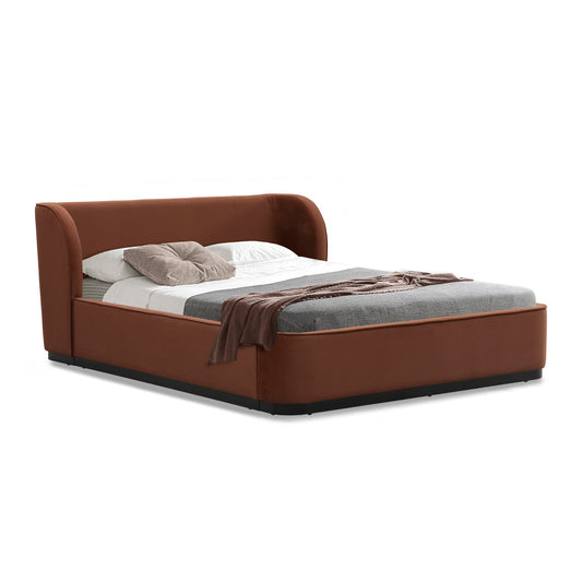 Queen Bed Frame | Burnt Maroon | Myka Home