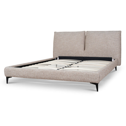 Fabric Queen Bed Frame | Stonish Beige | Myka Home