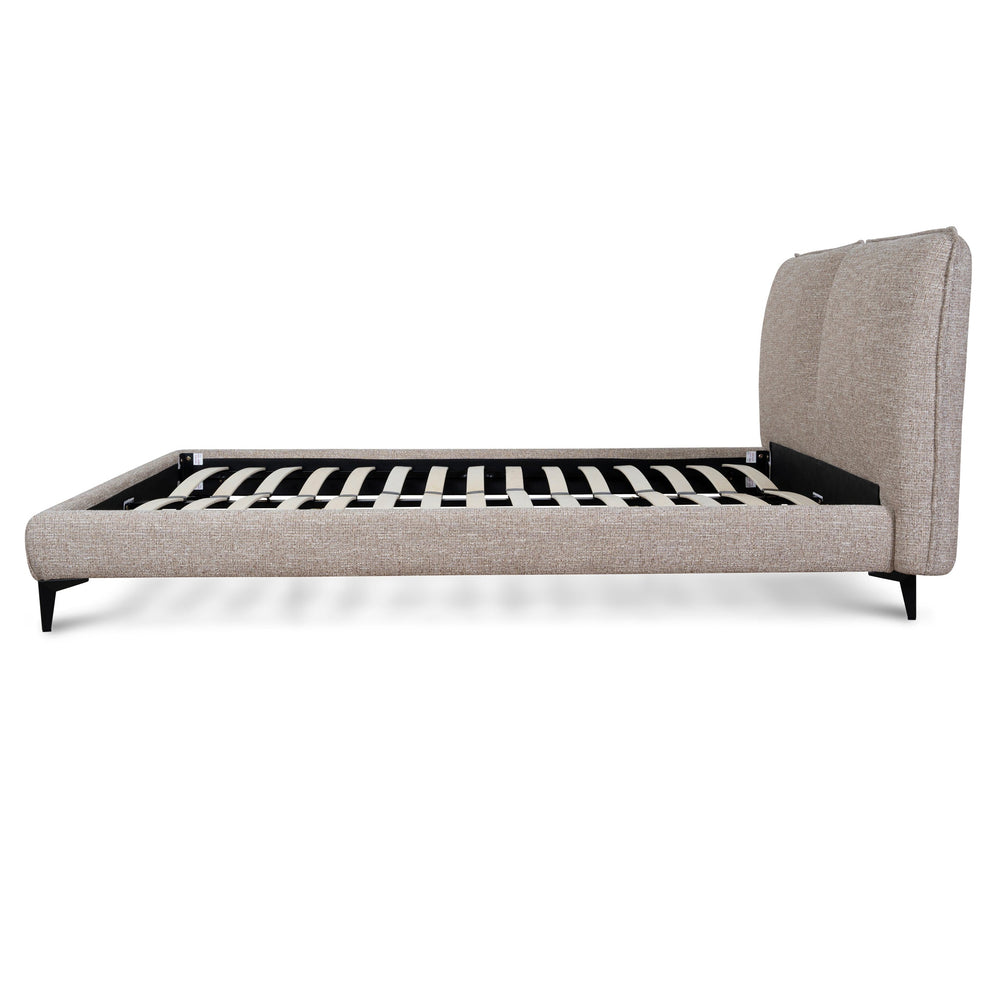 Fabric Queen Bed Frame | Stonish Beige | Myka Home - View 4