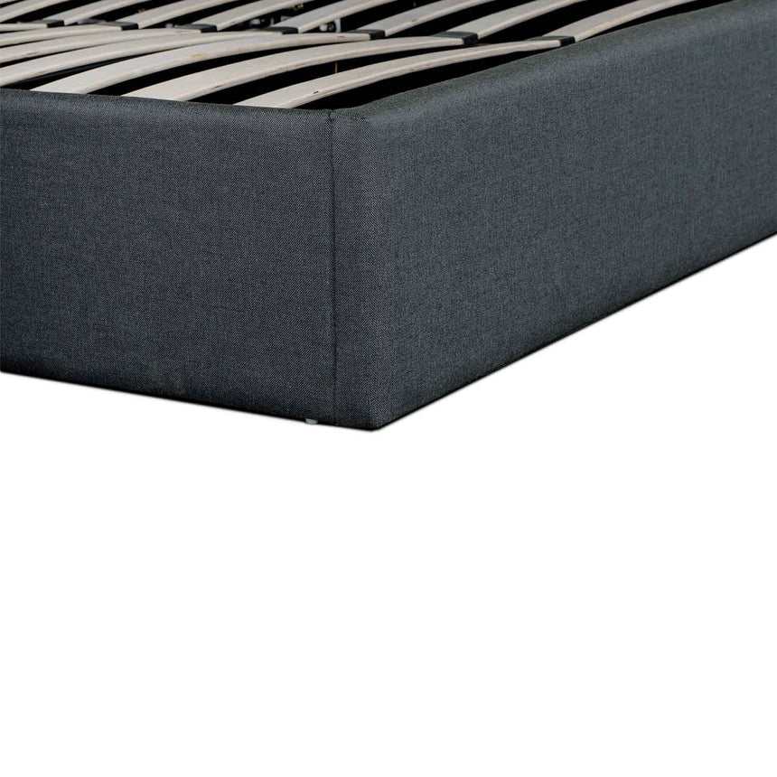 Oslo Queen Bed Frame | Charcoal Grey Storage | Myka Home - View 10