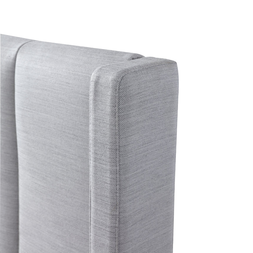 Florence King Bed Frame | Pearl Grey Storage | Myka Home - View 7