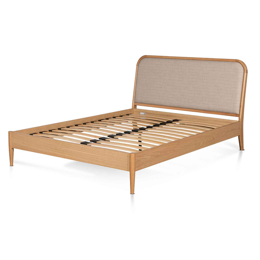 Flax Queen Bed | Beige Oak | Myka Home