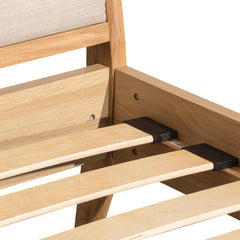 Flax Queen Bed | Beige Oak | Myka Home